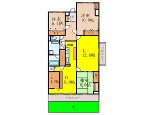 千里中央パークヒルズF棟(106)の物件間取画像